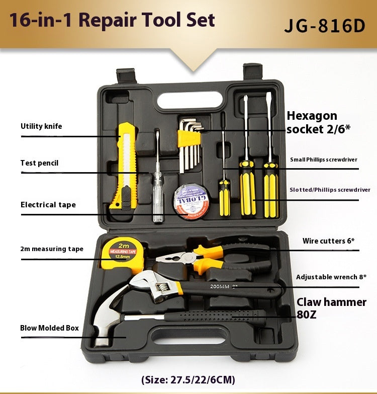 Household Repair Tool Kit | Complete Hardware Tools Set for Home DIY Repairs - Bright Starz Store