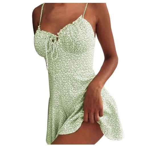 Polka Dot Mini Dress – Strappy Sleeveless Summer Dress for Women.