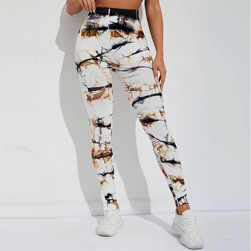 Tie-Dye Seamless High-Rise Sports Leggings – Stylish, Comfortable.