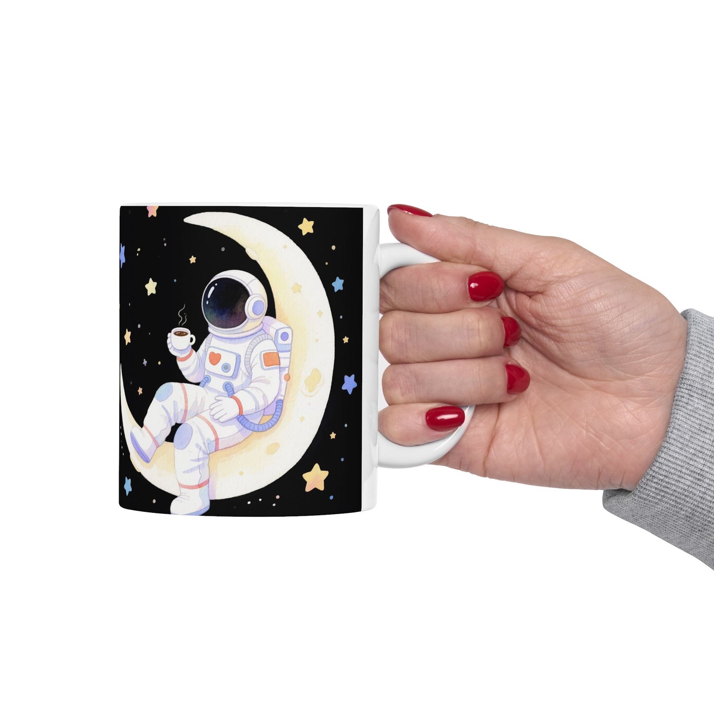 Cosmic Adventure Ceramic Mug Space Lover Gift, Space Decor Astro Mug, Night Sky Mug.