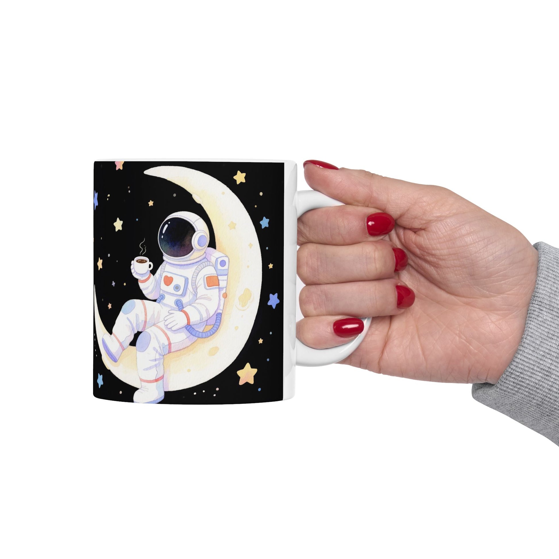 Cosmic Adventure Ceramic Mug Space Lover Gift, Space Decor Astro Mug, Night Sky Mug.