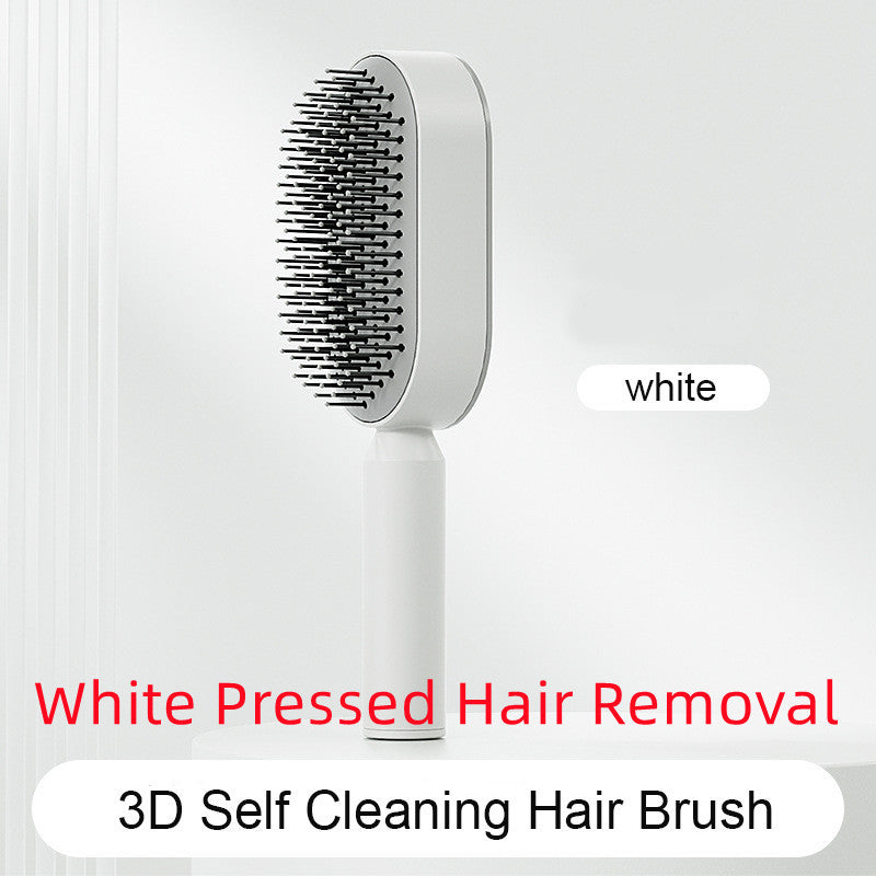 Self-Cleaning Anti-Static Hair Brush – One-Key Airbag Scalp Massager for Women cjdropshipping
