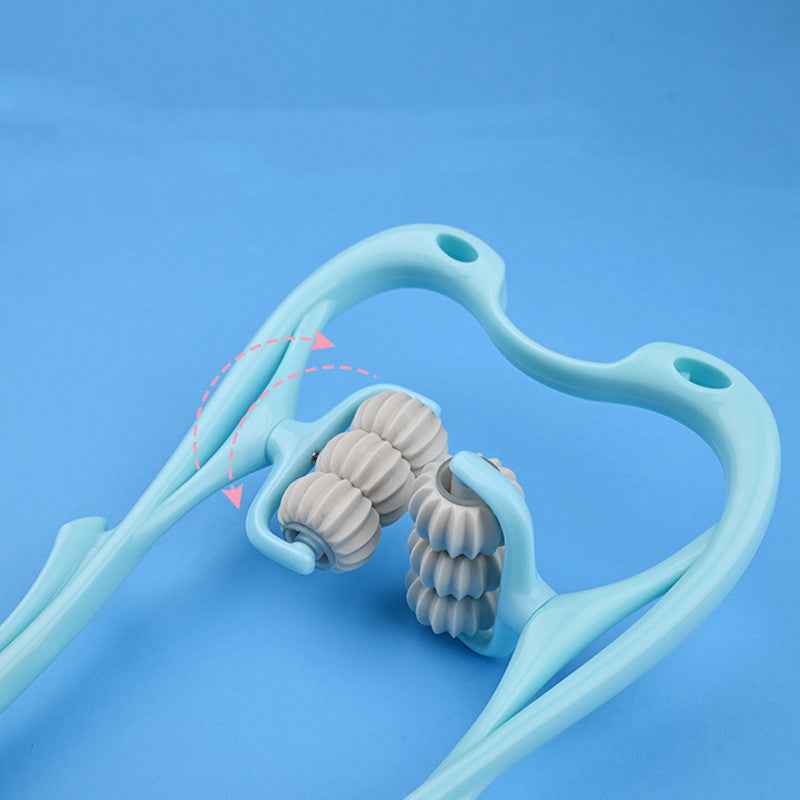 Multifunctional Six-Wheel Manual Neck Massager Roller – Pain Relief & Relaxation Tool.
