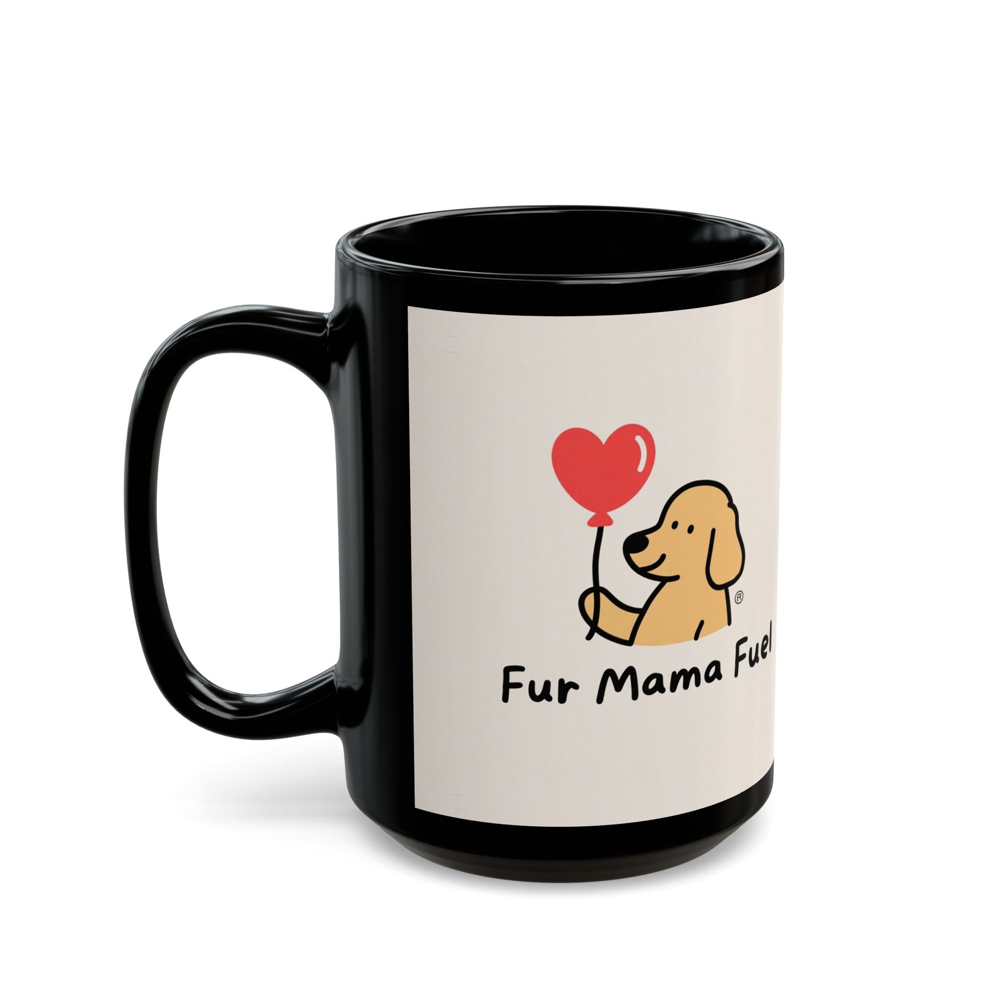 Mug - Fur Mama Fuel Adorable Pet Lover Coffee Cup, Gifts for Dog Moms, Cute Dog Design, 11oz & 15oz Variant.