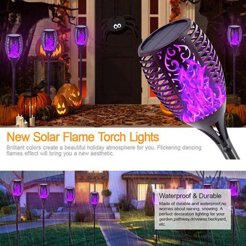 4 Pack Solar Torch Lights – Outdoor 12 LED Flickering Flame Solar Lamps Bright Starz Store