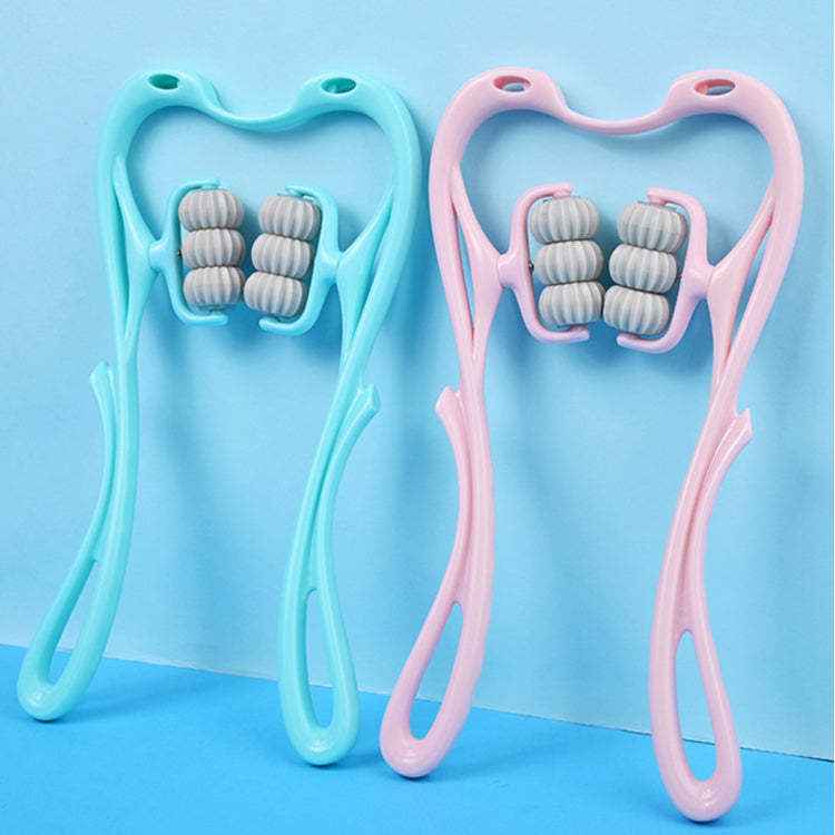 Multifunctional Six-Wheel Manual Neck Massager Roller – Pain Relief & Relaxation Tool.