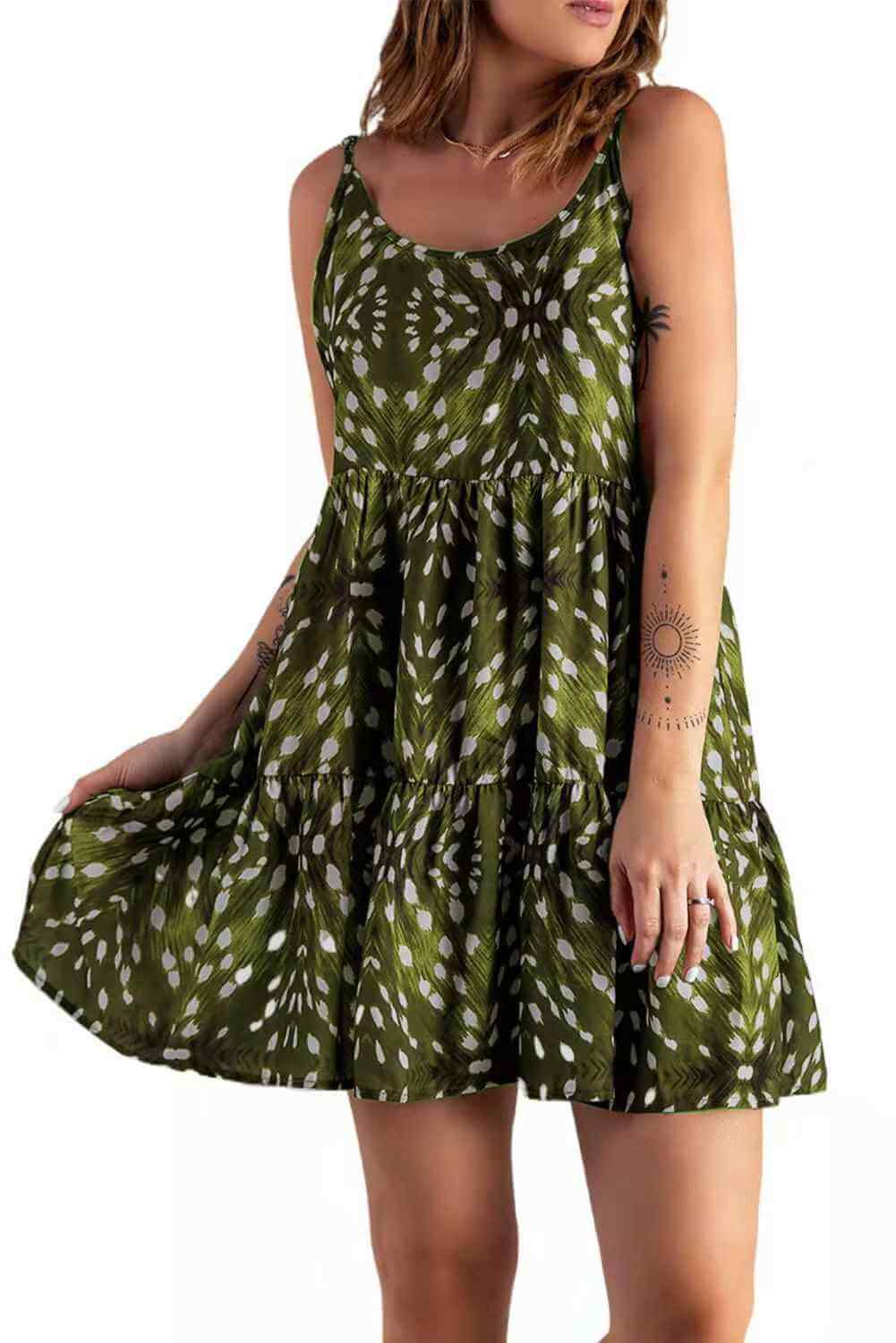Printed Boho Commuter Sling Dress – Lightweight, Chic & Effortless Everyday Style.