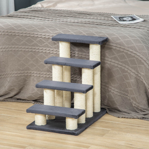PawHut Cat Tree with Steps – Indoor Cat & Dog Stair Tower with Scratching Posts cjdropshipping