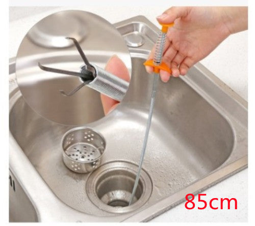 60CM Sewer Dredger Spring | Household Pipe Dredging & Hair Clog Remover for Kitchen Sink cjdropshipping
