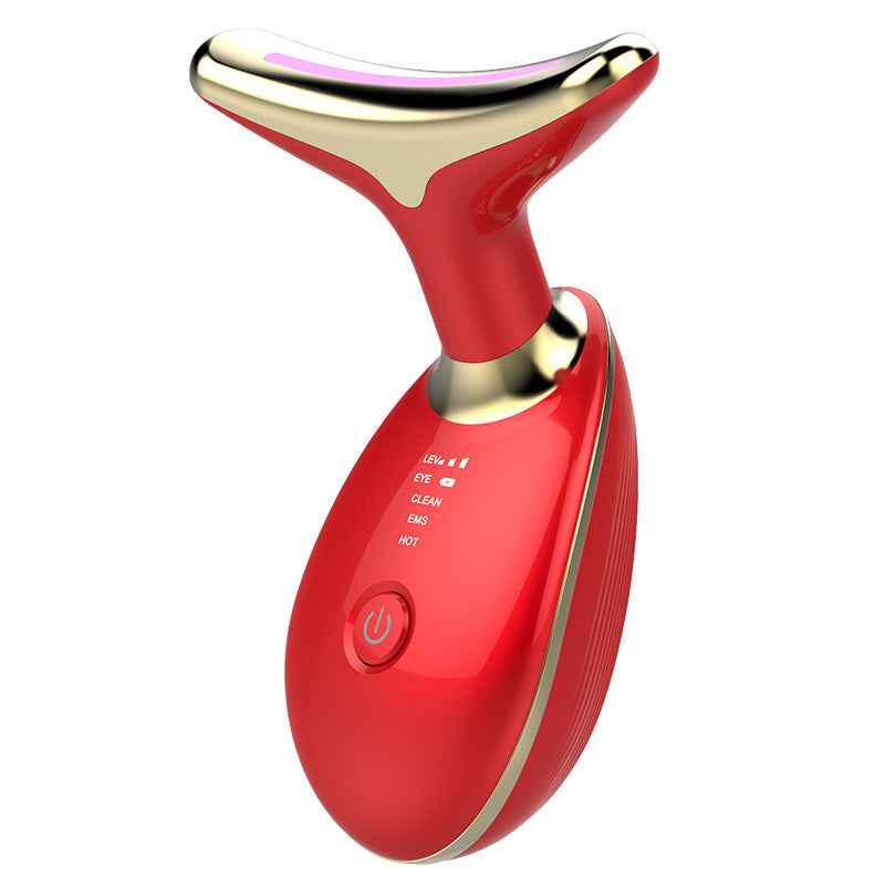 EMS Thermal Neck Lifting And Tighten Massager Electric Microcurrent Wrinkle Remover.