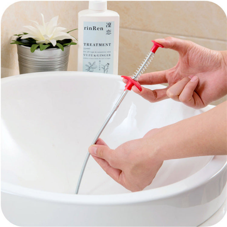 60CM Sewer Dredger Spring | Household Pipe Dredging & Hair Clog Remover for Kitchen Sink cjdropshipping