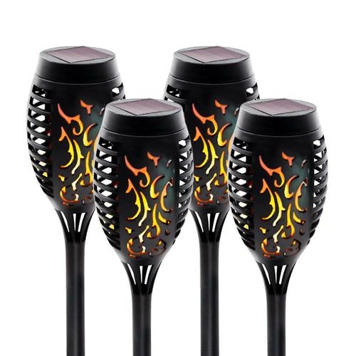 4 Pack Solar Torch Lights – Outdoor 12 LED Flickering Flame Solar Lamps Bright Starz Store