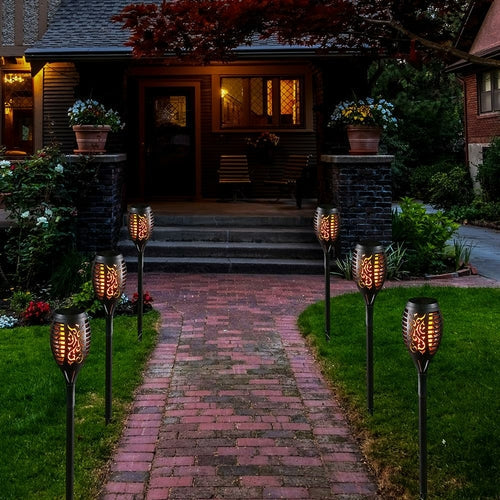 4 Pack Solar Torch Lights – Outdoor 12 LED Flickering Flame Solar Lamps Bright Starz Store