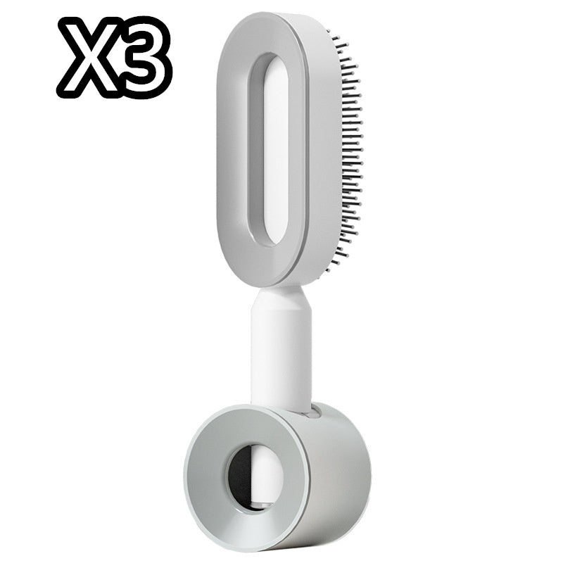 Self-Cleaning Anti-Static Hair Brush – One-Key Airbag Scalp Massager for Women cjdropshipping