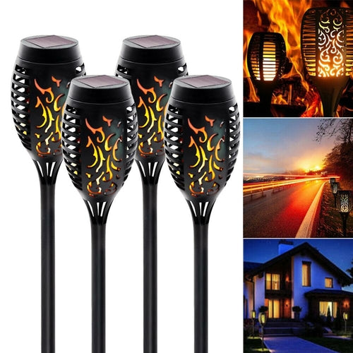 4 Pack Solar Torch Lights – Outdoor 12 LED Flickering Flame Solar Lamps Bright Starz Store