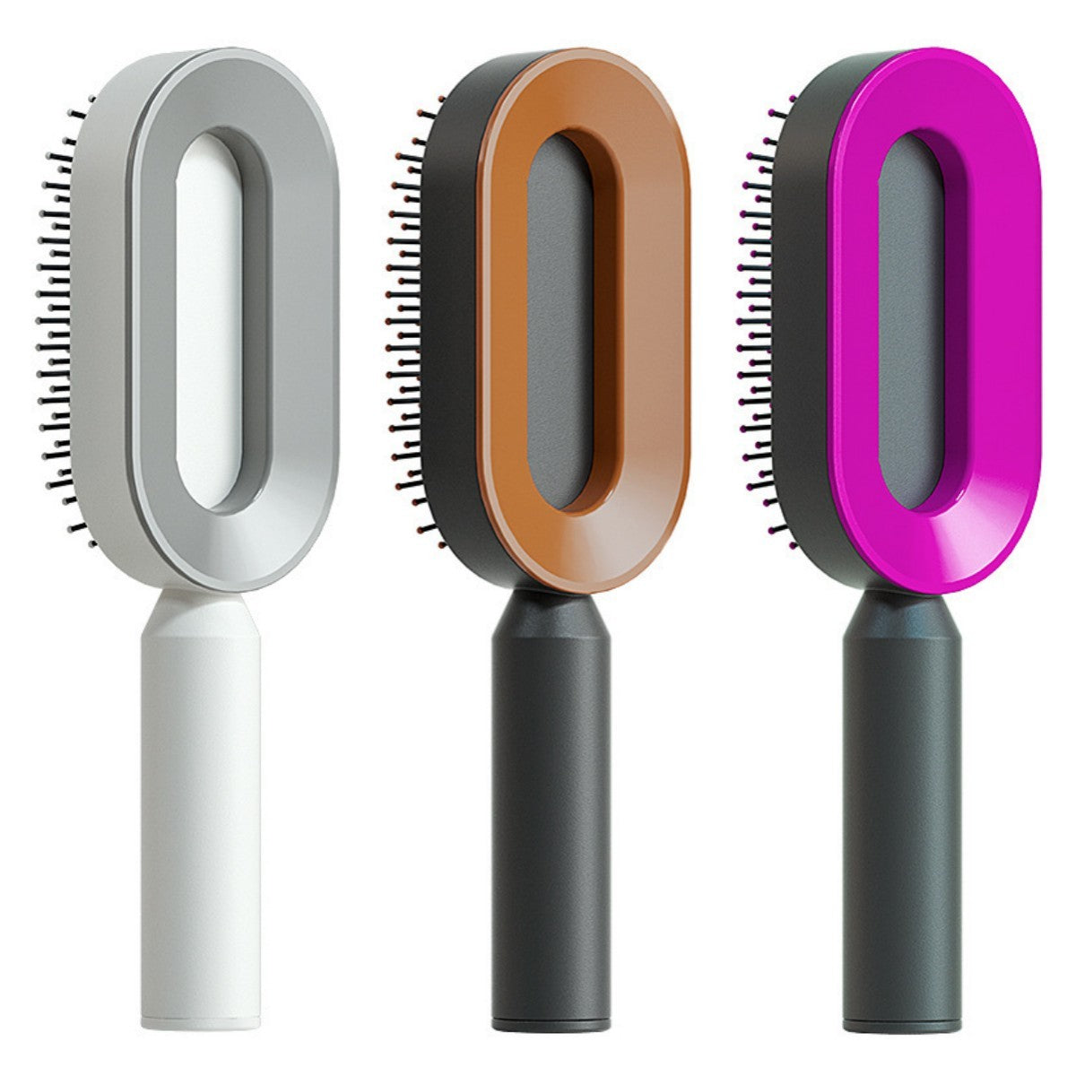 Self-Cleaning Anti-Static Hair Brush – One-Key Airbag Scalp Massager for Women cjdropshipping