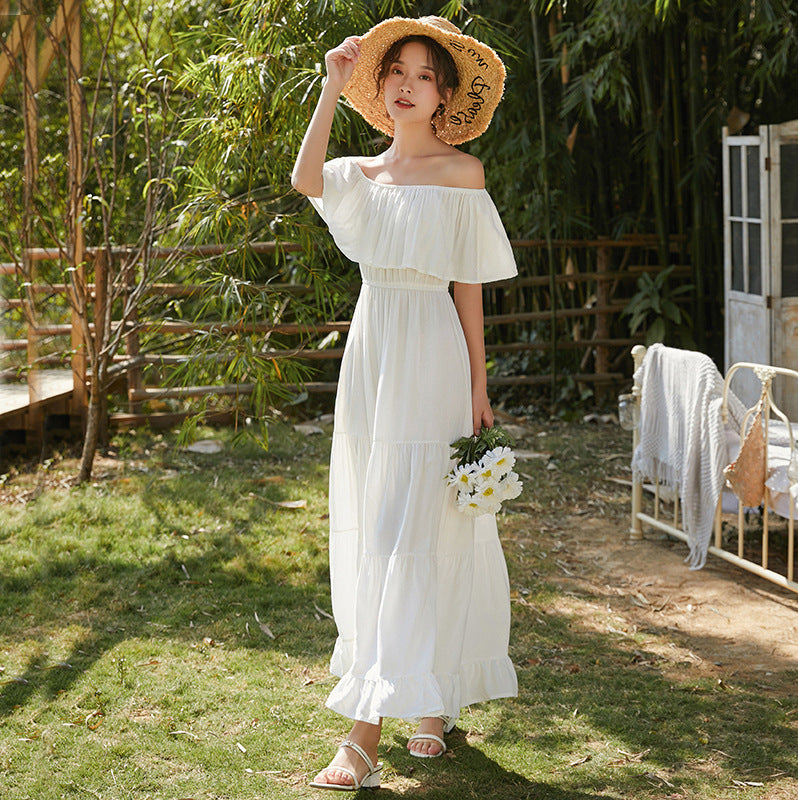 One-Shoulder Boho Beach Dress – Effortless, Flowy & Chic Summer Style.