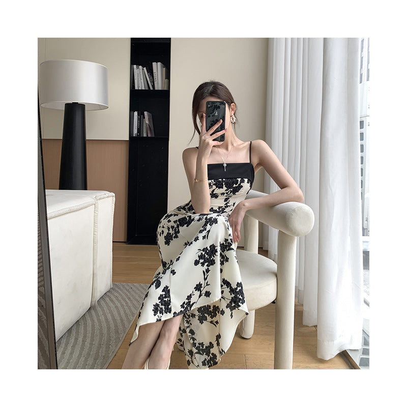 Spaghetti Strap Floral Print Maxi Dress – Lightweight Boho Summer Beach Dress for Women.