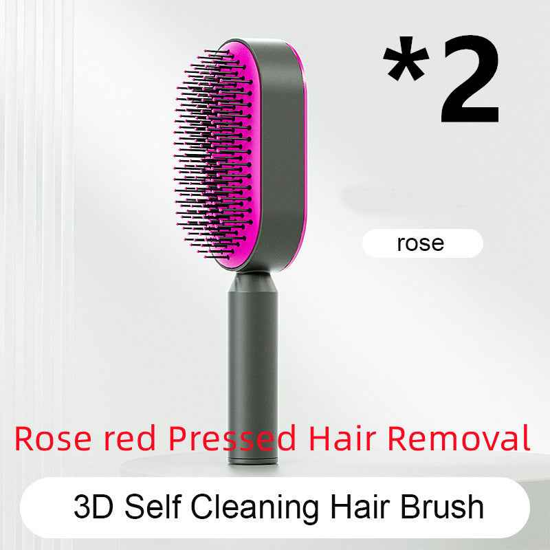 Self-Cleaning Anti-Static Hair Brush – One-Key Airbag Scalp Massager for Women