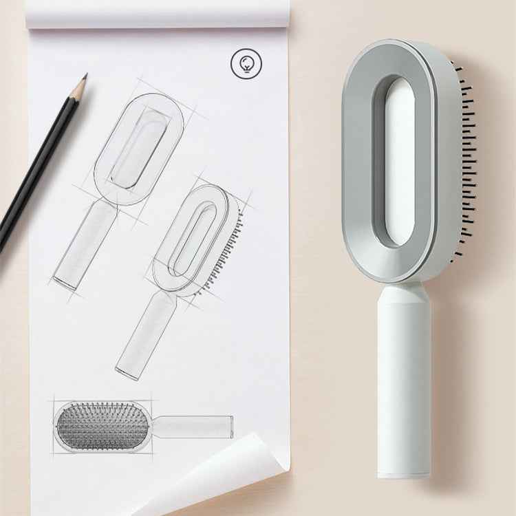 Self-Cleaning Anti-Static Hair Brush – One-Key Airbag Scalp Massager for Women.
