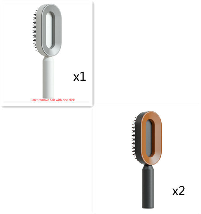 Self-Cleaning Anti-Static Hair Brush – One-Key Airbag Scalp Massager for Women cjdropshipping