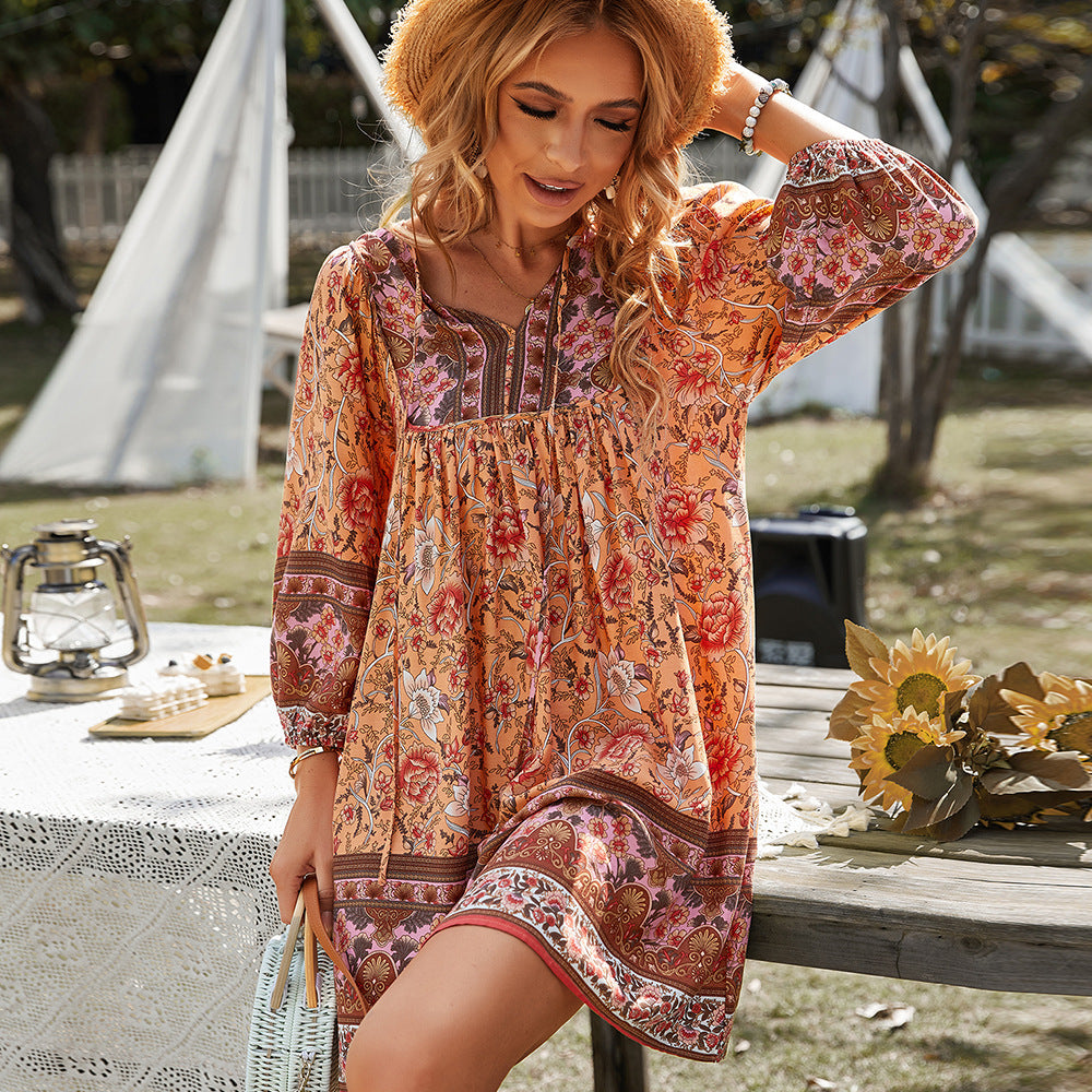 Boho Summer Loose Maxi Dress – Casual Beach & Vacation Wear for Women.
