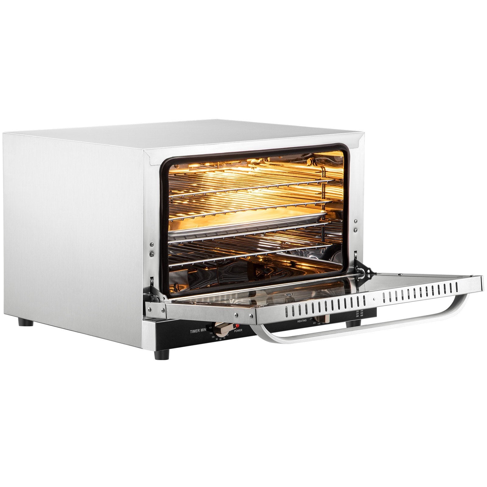 VEVOR Commercial Convection Oven – Half-Size 1600W Countertop Electric Baking Oven with Glass Door.