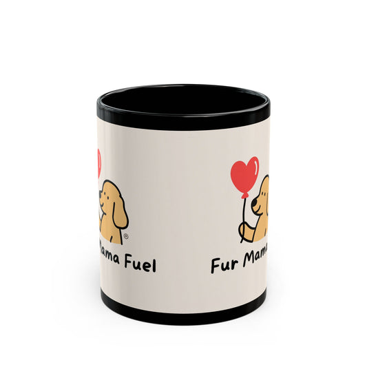 Mug - Fur Mama Fuel Adorable Pet Lover Coffee Cup, Gifts for Dog Moms, Cute Dog Design, 11oz & 15oz Variant.