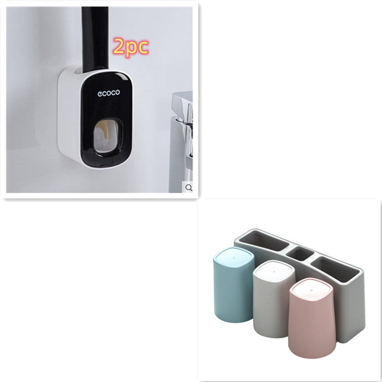 Automatic Toothpaste Dispenser | Wall Mounted Bathroom Accessories Holder Set - Bright Starz Store