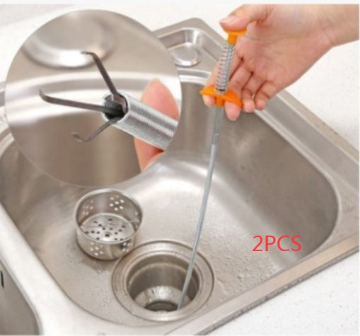 60CM Sewer Dredger Spring | Household Pipe Dredging & Hair Clog Remover for Kitchen Sink cjdropshipping