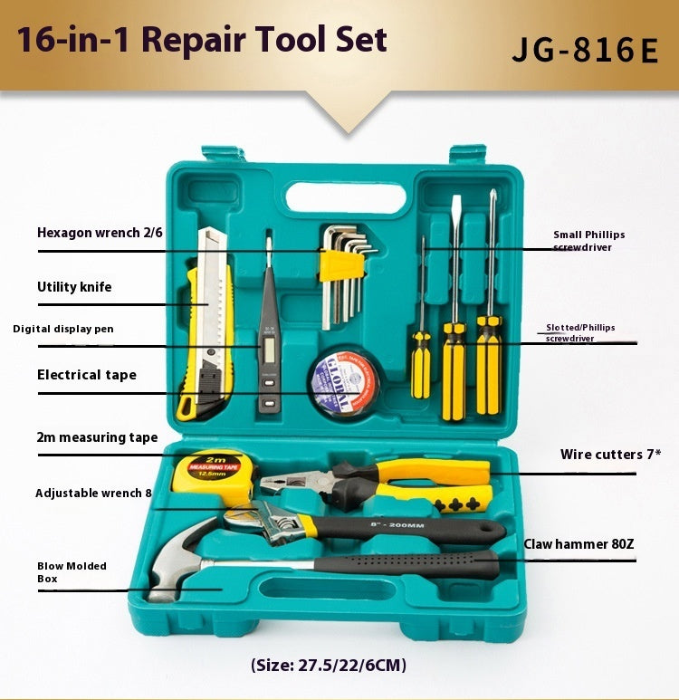 Household Repair Tool Kit | Complete Hardware Tools Set for Home DIY Repairs - Bright Starz Store