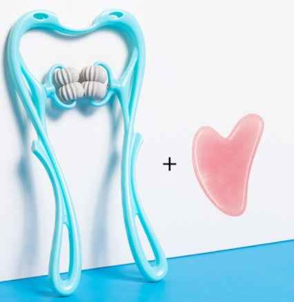 Multifunctional Six-Wheel Manual Neck Massager Roller – Pain Relief & Relaxation Tool.