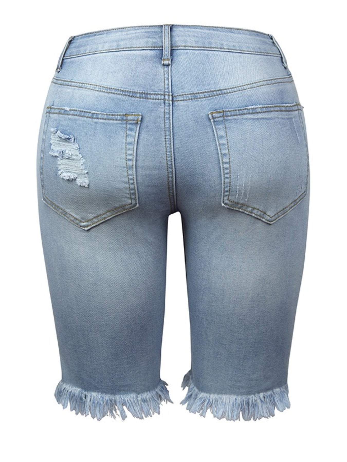 2025 Women's Denim Shorts, Quarter Length Jeans, Ripped Jeans, Frayed Hems cjdropshipping