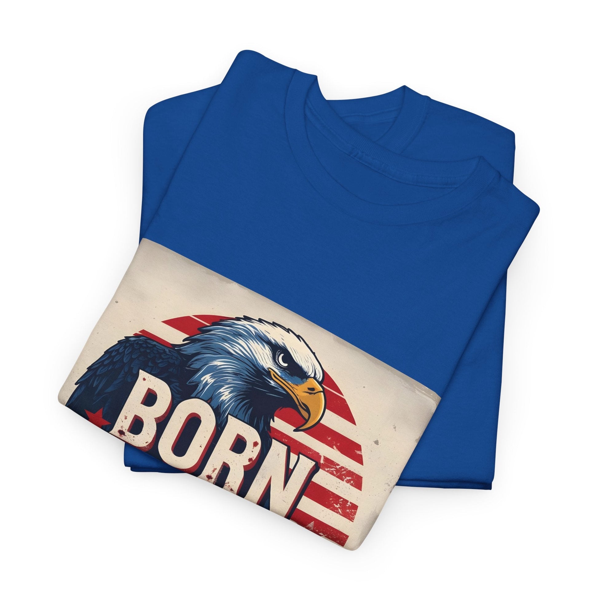 Patriotic Unisex Tee - Born Free Live Loud American Pride Shirt Printify