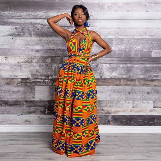 Elegant Women’s Maxi Dress – Long Flowing Evening, Beach & Party Dress for Summer/Fall.