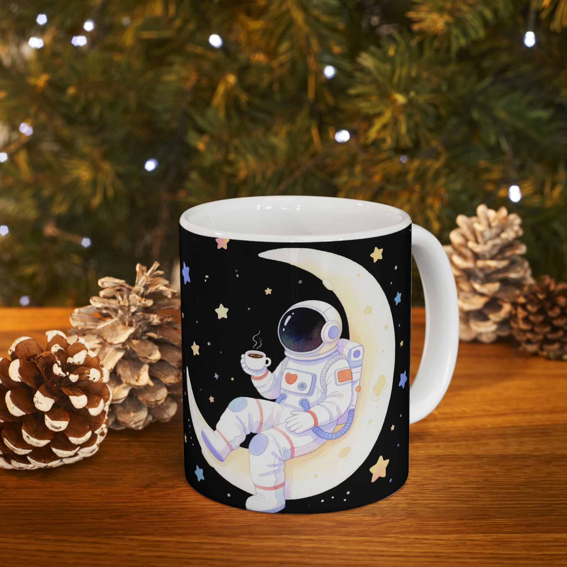 Cosmic Adventure Ceramic Mug Space Lover Gift, Space Decor Astro Mug, Night Sky Mug.
