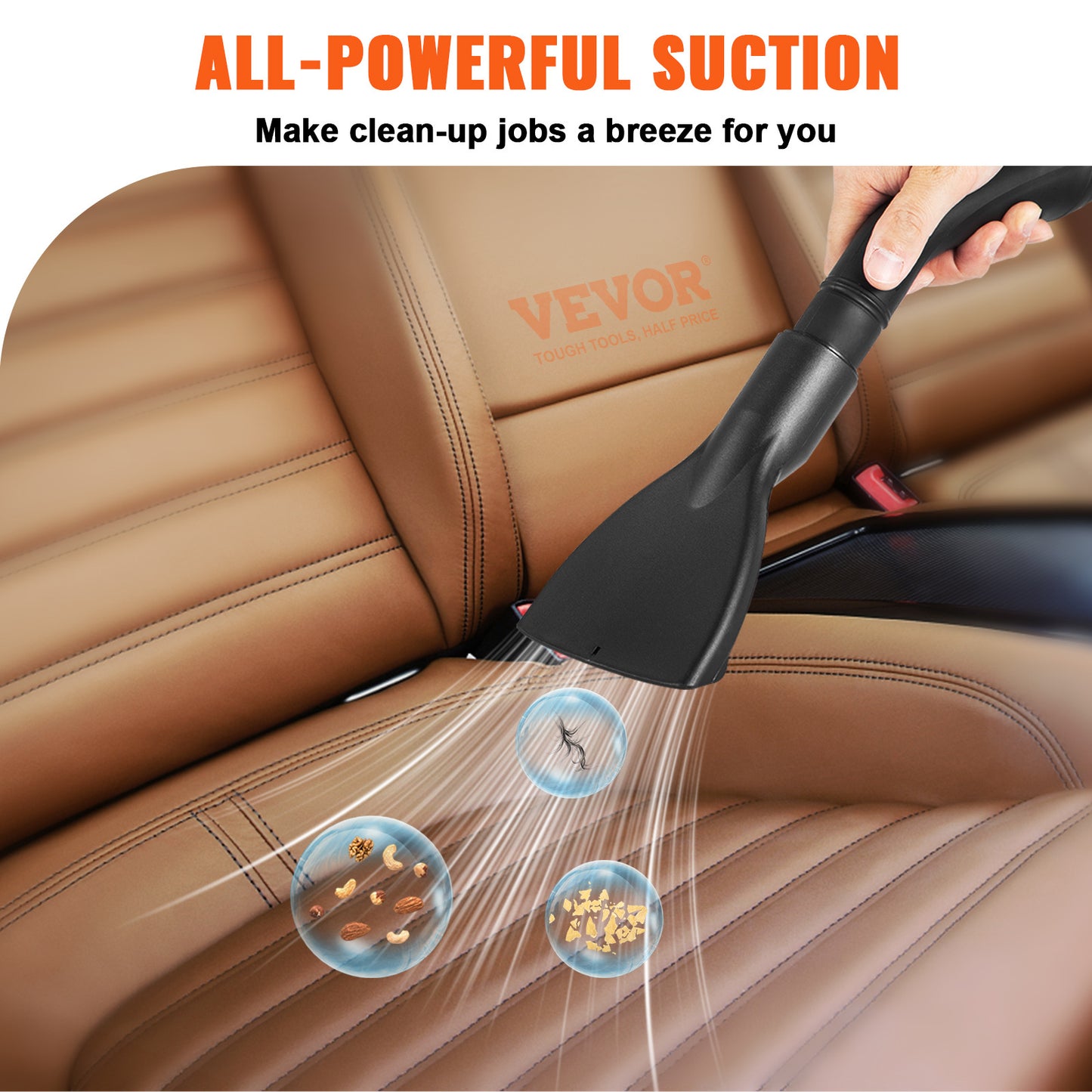 VEVOR Wet Dry Vac – 2.6 Gal 3-in-1 Portable Shop Vacuum with Blower & Attachments.