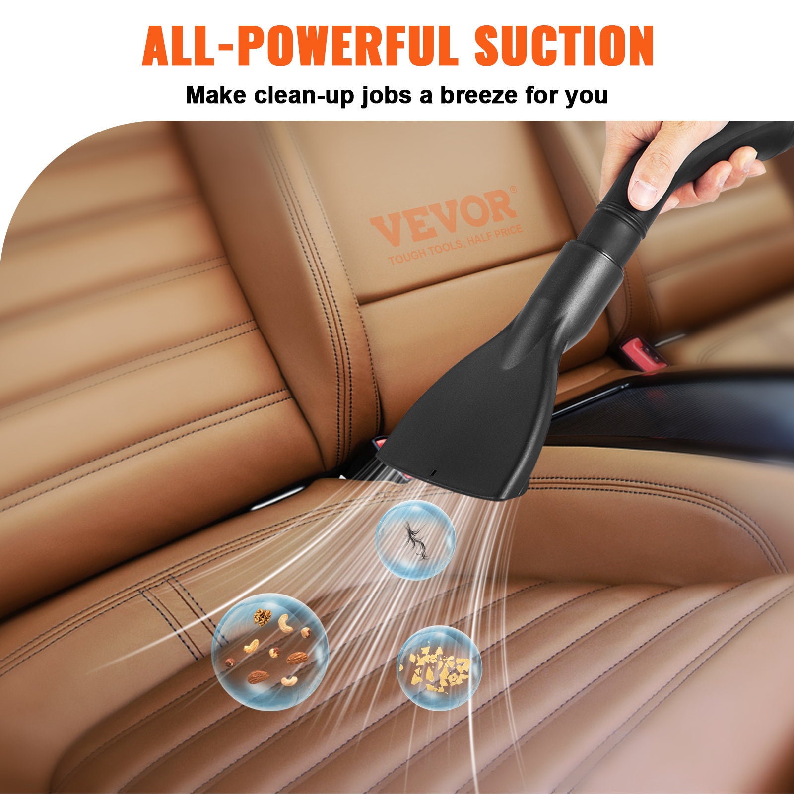 VEVOR Wet Dry Vac – 2.6 Gal 3-in-1 Portable Shop Vacuum with Blower & Attachments.