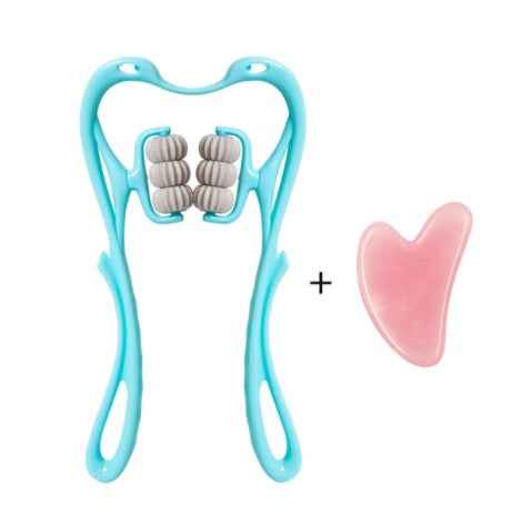 Multifunctional Six-Wheel Manual Neck Massager Roller – Pain Relief & Relaxation Tool.
