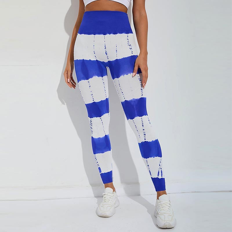 Tie-Dye Seamless High-Rise Sports Leggings – Stylish, Comfortable.