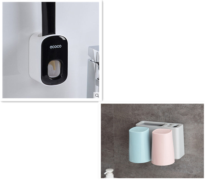 Automatic Toothpaste Dispenser | Wall Mounted Bathroom Accessories Holder Set - Bright Starz Store