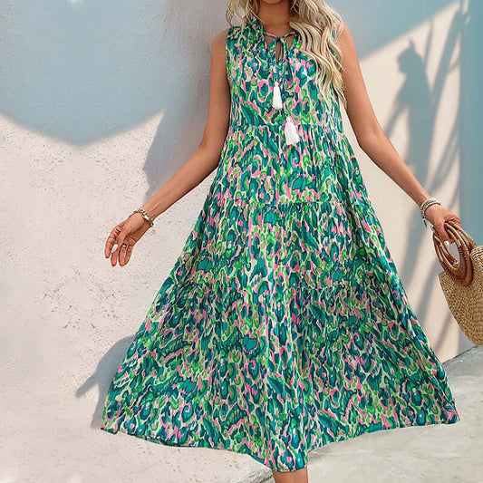 Women’s Elegant Sleeveless Boho Dress – Flowy, Feminine & Effortless Summer Charm.