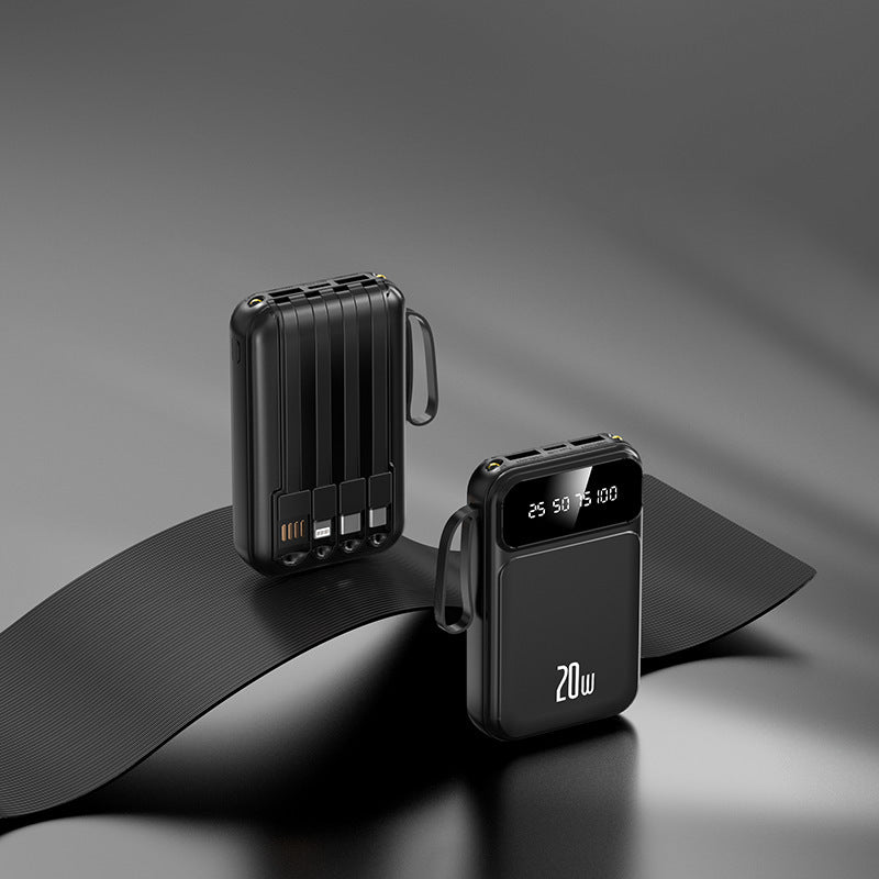 Mini Power Bank with Cable | Large Capacity Portable Charger for Phones & Devices cjdropshipping