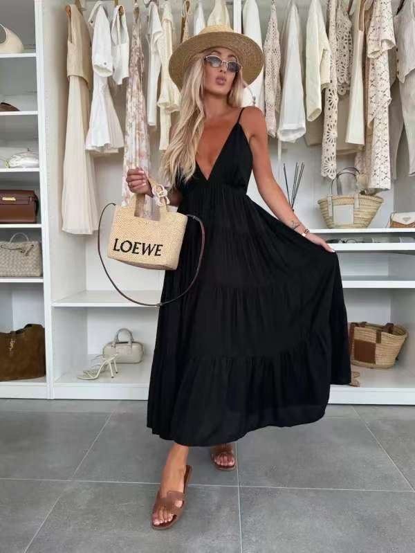 European & American Summer Sexy Suspenders Stitching Dress for Women – Stylish & Trendy cjdropshipping