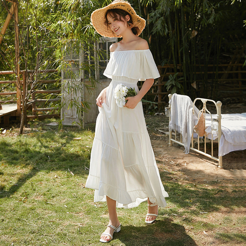 One-Shoulder Boho Beach Dress – Effortless, Flowy & Chic Summer Style.