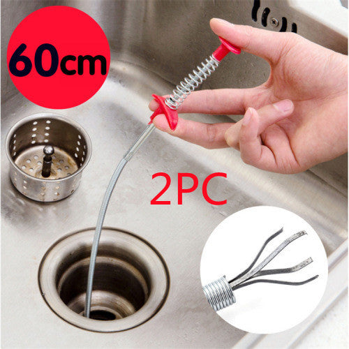 60CM Sewer Dredger Spring | Household Pipe Dredging & Hair Clog Remover for Kitchen Sink cjdropshipping
