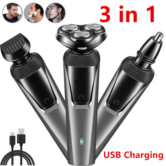 Electric Shaver for Men Rotary Waterproof Beard Trimmer cjdropshipping