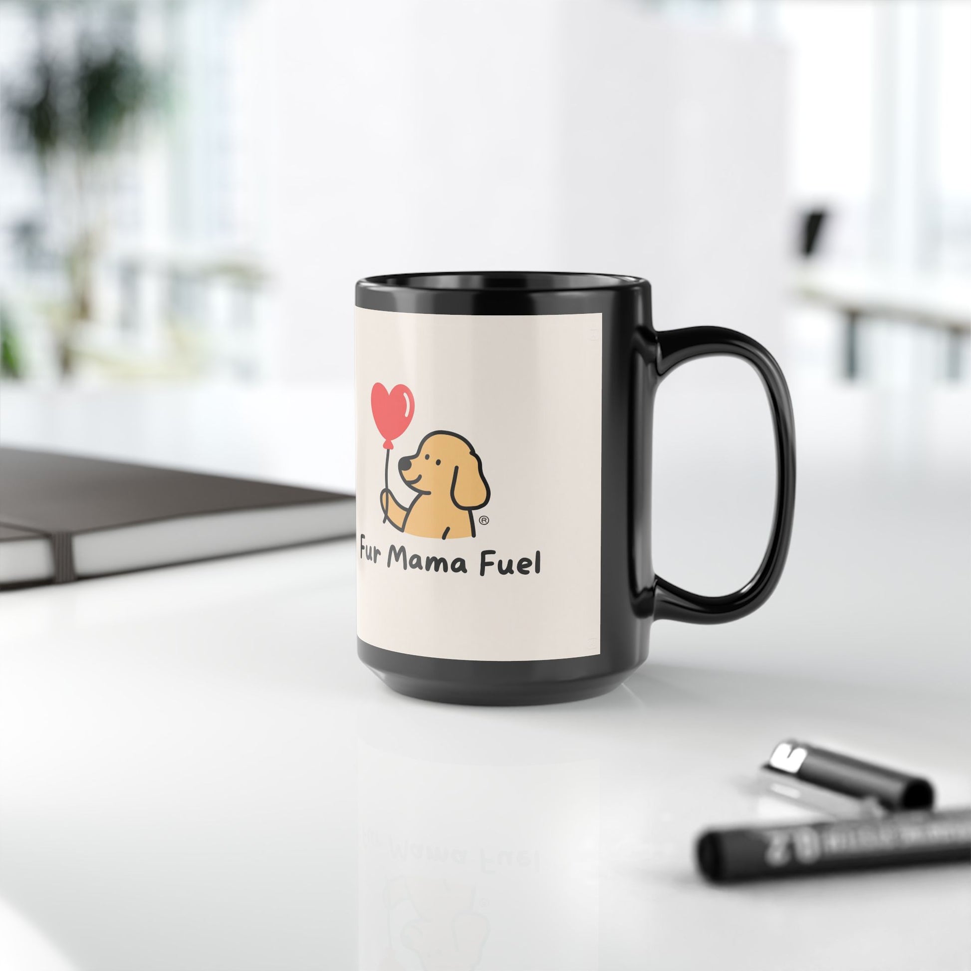 Mug - Fur Mama Fuel Adorable Pet Lover Coffee Cup, Gifts for Dog Moms, Cute Dog Design, 11oz & 15oz Variant.