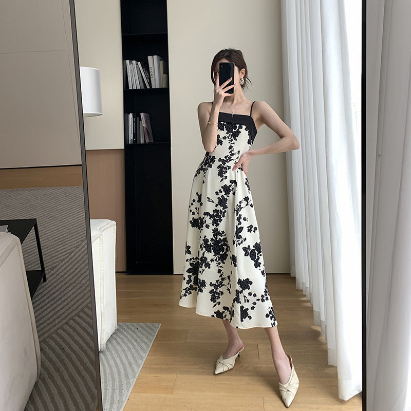 Spaghetti Strap Floral Print Maxi Dress – Lightweight Boho Summer Beach Dress for Women.