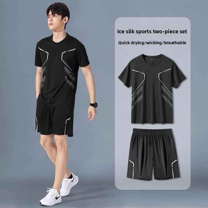 Men’s Summer Quick-Drying Sports Outfit Set.